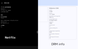 widevineはNetflixも含めL1