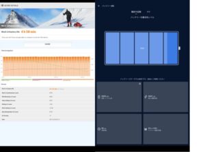 バッテリーは5時間もつ　充電は80分で45分